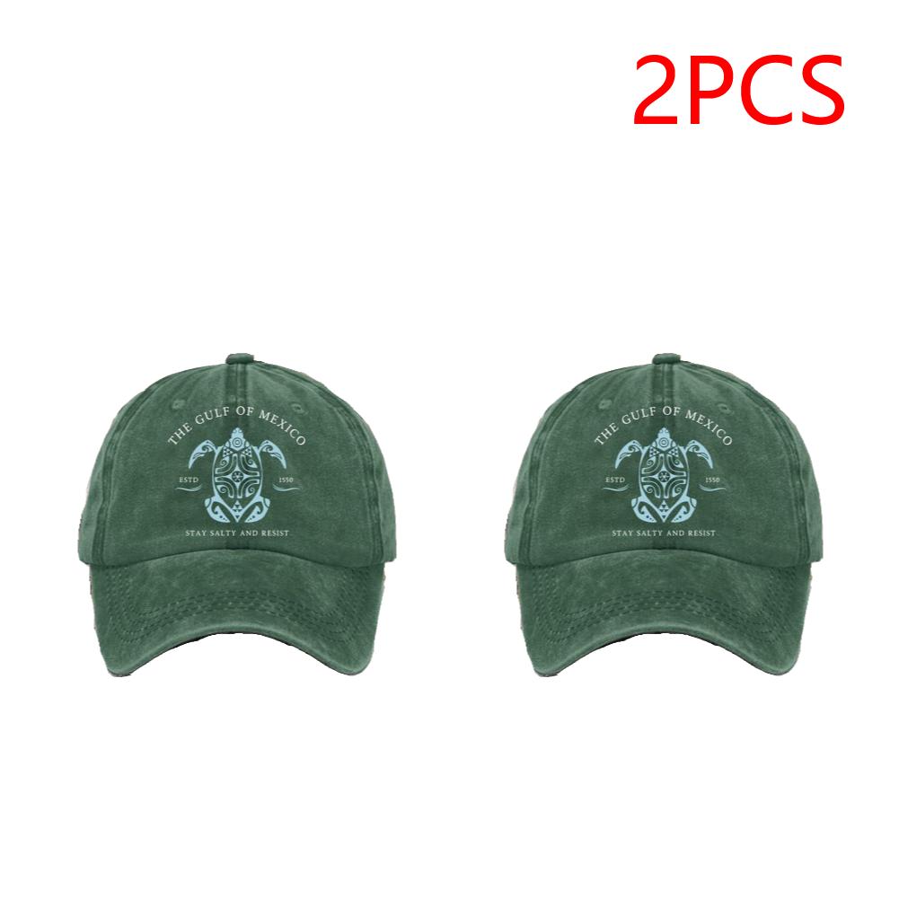 2PCS Washed Cotton Baseball Cap Retro Cotton Hat Adjustable Trucker Hat Plain Cap Outdoor Sports Sun Hat for Men Women Unisex