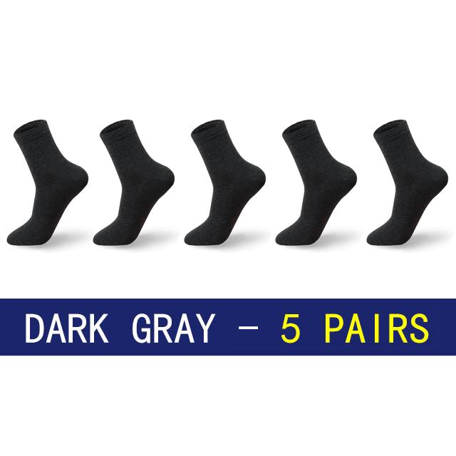5 Pairs Men Socks Cotton Solid Color Black White Business Fashion Casual High Quality Classic Male Sock Large Size 38-48