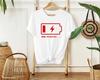 Mom Charging Shirt Low Battery Mom Shirt Mom Life Shirt 2026 Summer Mom Funny Pure Cotton T-shirt Oversized Unisex Clothing