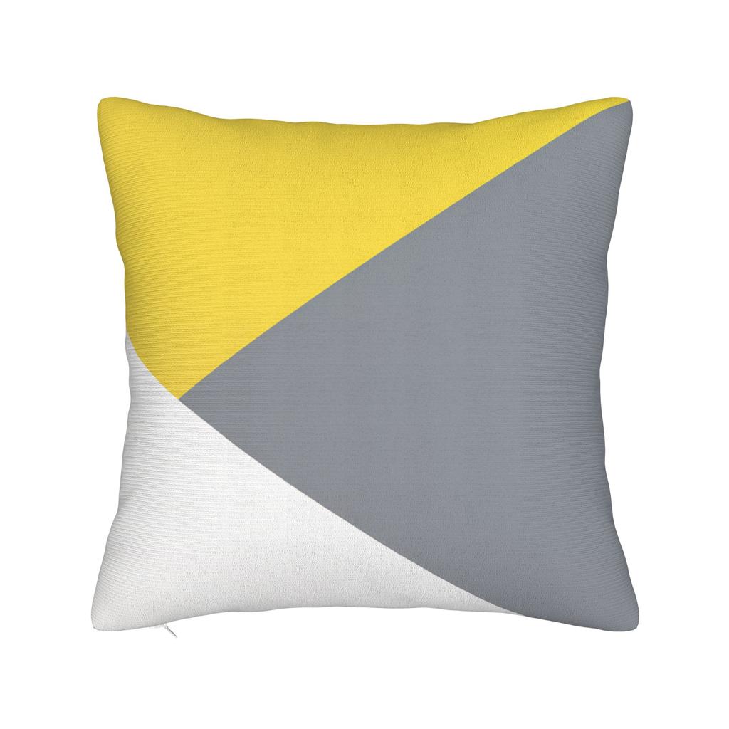 Yellow Grey Geometric Pillow Case Fashion Pillow Cover Soft Pillowcases For Sofa Car Home Decor