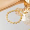 Vintage Sweet Hollow Love Heart Choker Necklace Bracelet for Women Girls Stainless Steel Jewelry Sets