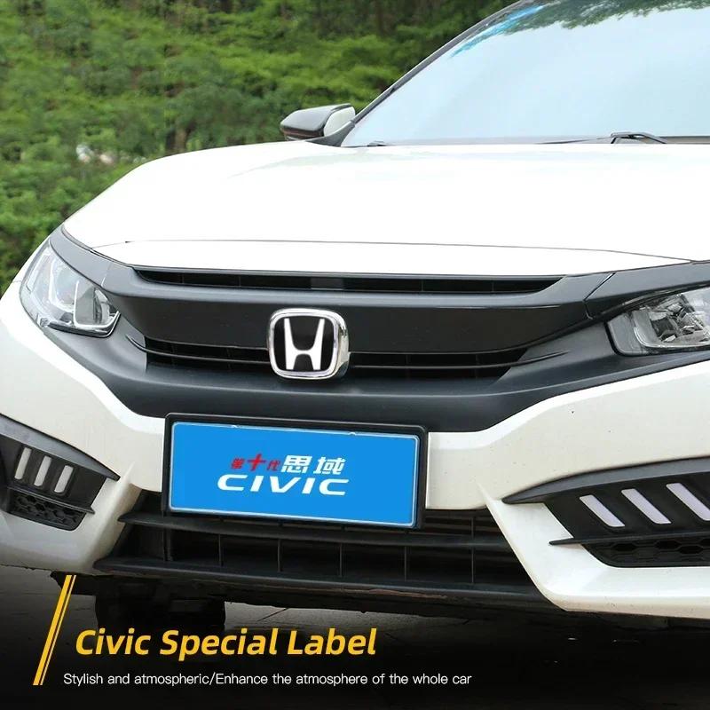 For Honda 2006-2019 8th 9th 10th 11th Car Mirror surface Logo Front Grille Trunk JMYID56 Steering Wheel Decoration Accessories