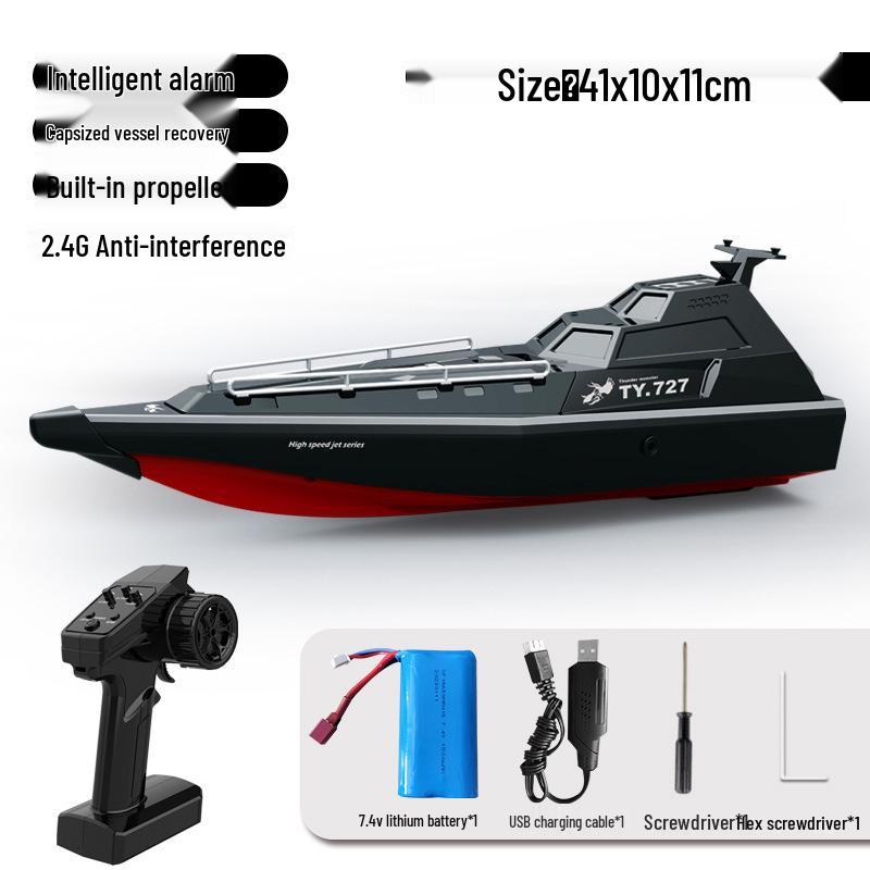 2.4G Turbo Jet High-Speed Remote Control Racing Speedboat Electric Water Toy Model
