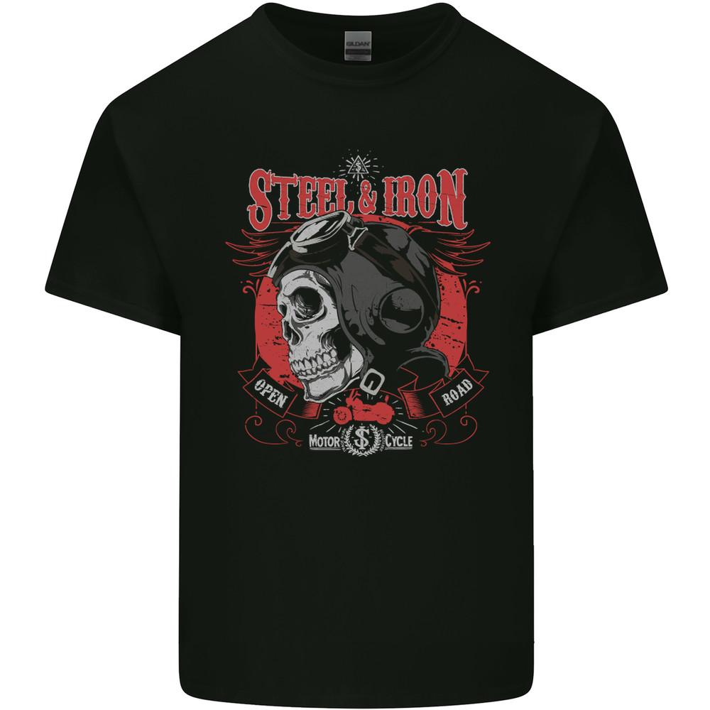 

Steel & Iron Motorcycle Biker Motorbike Mens Light Cotton T-Shirt Unisex T-Shirt XXXXL