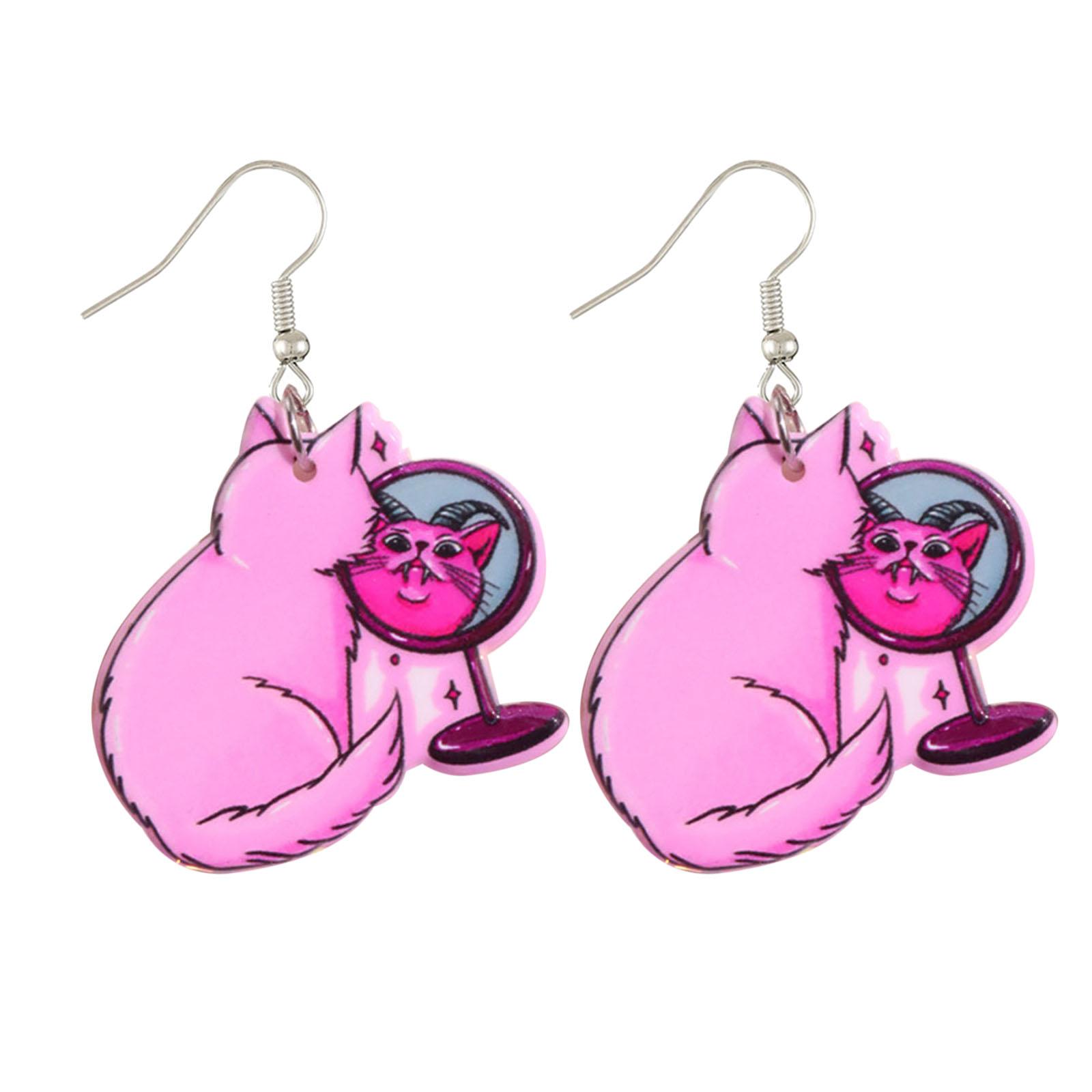 

Funny Dangle Earrings Unique Heart Skull Hand Drop Earrings Statement Jewelry Fashion Y2K Halloween Acrylic Earrings 1