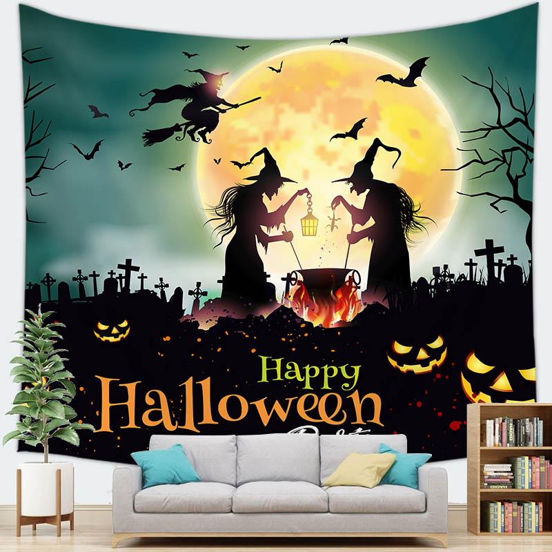 Домашний декор Счастливый Хэллоуин Гобелен Настенный декоративный гобелен с изображением — фото 5