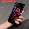 2DFlat Samsung phone case Rainbow Rose Glow Phone Case Applicable to Galaxy S23 S24 S25ULTRA S26 A12 A14 A15 A16 A54 A55