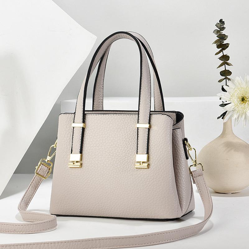 Womens Handheld Chic Pu Shoulder Bag With Inner Pocket For Casual Outings