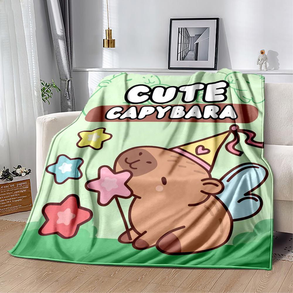 Cute Capybara Party Blankets are suitable for living rooms,making them an ideal choice for outdoor travel and gifts.