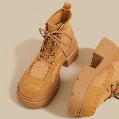Flats Platform Women Ankle Boots Lace Up Shoes Designer Casual Women Sport Boots 2025 New Trend Goth Chelsea Botas Mujer