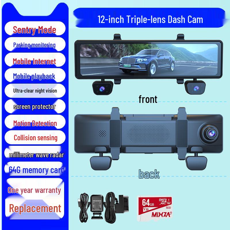 2025 Wireless 360° Dash Cam with Sentinel Mode & 24-Hour Parking Monitoring