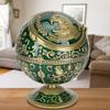 Retro Ashtray WLid Globe Eagle Green Zinc Alloy Smoking Accessories Decorative Ornament