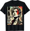 Punk Girl Graffiti 90s Grunge Colorful Distressed Vintage T-Shirt