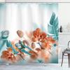 Halloween Shower Curtain, Spiders Hanging From Their Traps Horror Inspired Design Grayscale Cartoon, Cloth Fabric Bathroom Decor