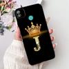 6.0" For Techno Pop4 BC2c BC1s Back Cover For Tecno Pop 4 Case Black Luxury A-Z Letters Fashion Soft TPU Bumper Funda Coque