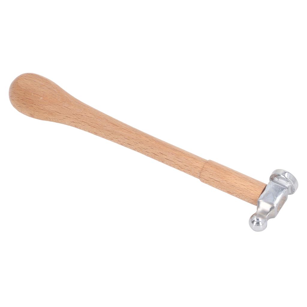 Mini Hammer High Carbon Steel Round Head Ergonomic Wooden Handle Ball Peen Hammer for Goldsmithing