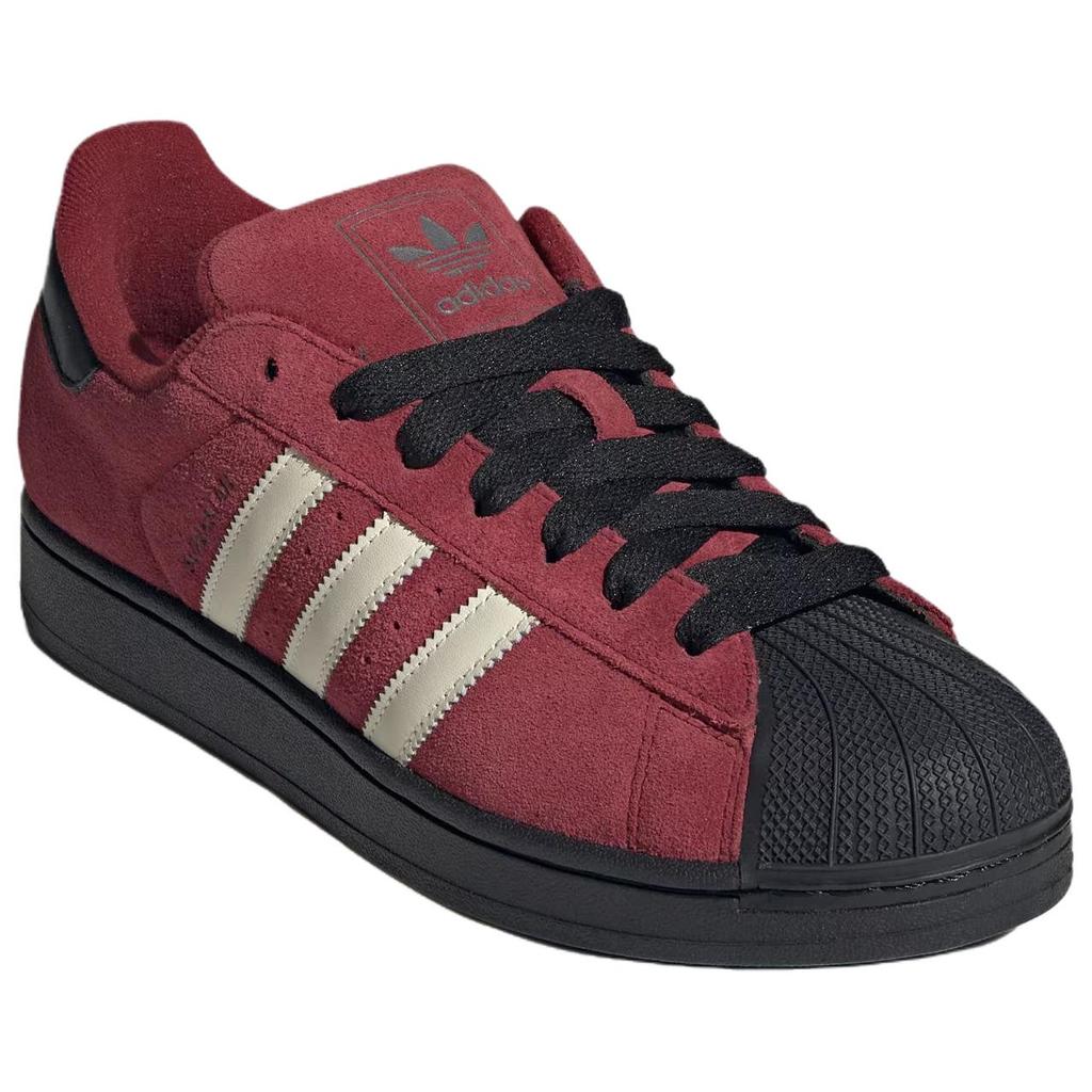 Adidas Originals Superstar 2 Versatile Comfortable Skate Shoes Unisex Skate Shoes Deep-Red JQ3220