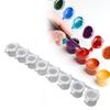 8Pcs Empty Paint Pots Paint Palettes with Lid Small Paint Container Strips for Artists Students Travel and Outdoor Use