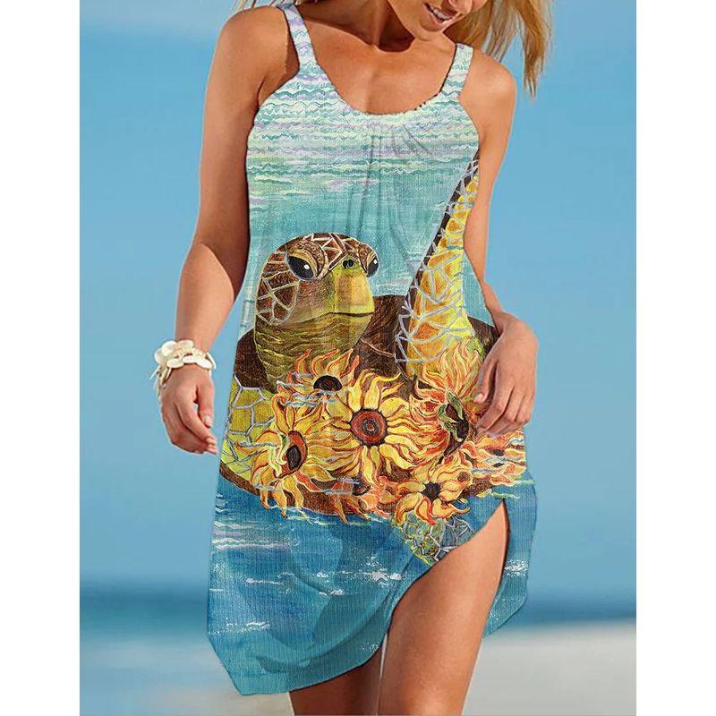 

Printed Strap Beach Dress for Women Women Print Strap Beach Dress AQDWS107883SJ274 4XL