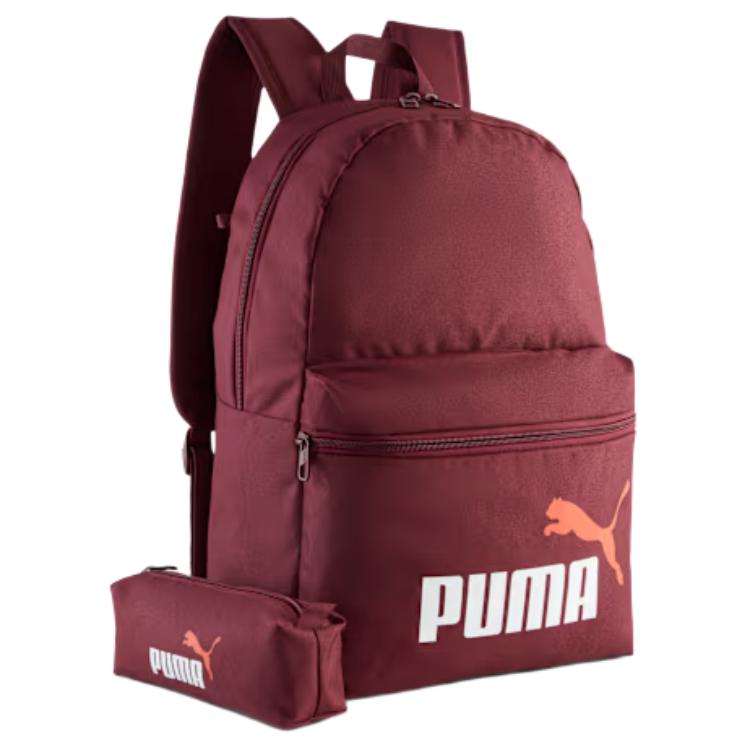 New PUMA Fabric Backpack Unisex Burgundy 091191-20