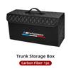 KWYP9 Hot Car Trunk Storage Bag Leather Camping Box Collapsible Auto Emblem Organizer Accessories For BMW M Performance M5 E36 E6