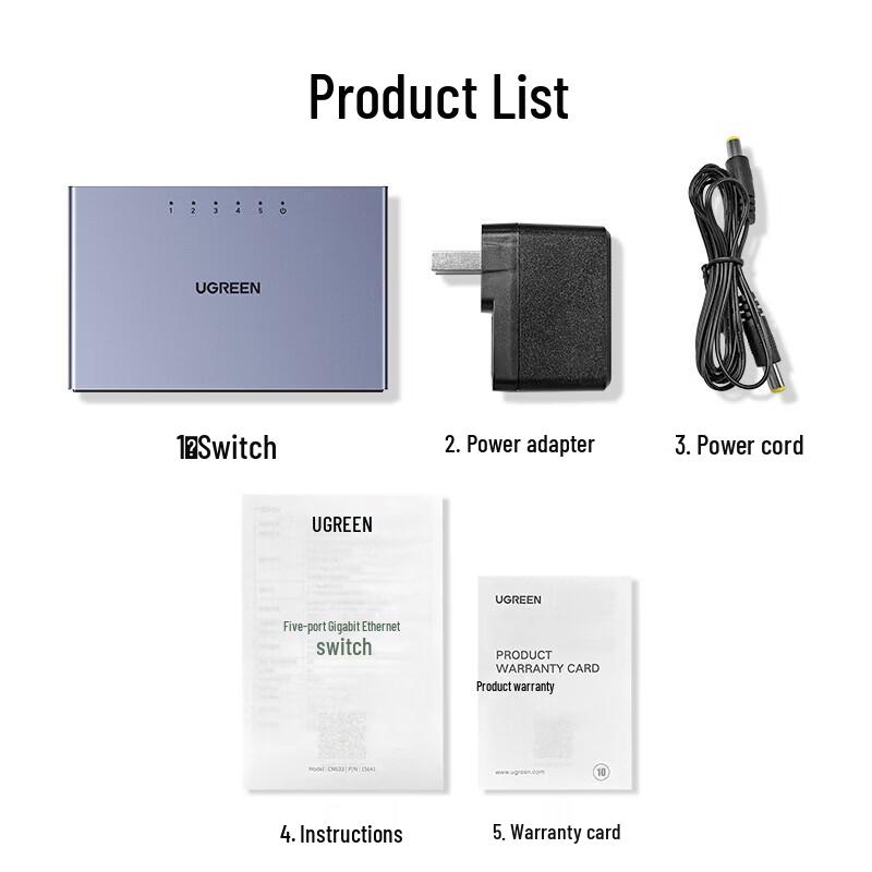 Ugreen 5-Port Gigabit Ethernet Switch