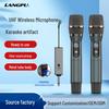 Dual Wireless UHF Handheld Microphone with Noise Reduction for KTV, Stage, Wedding Performances