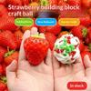 Strawberry Crunch Toy Shapeable Stress Ball Block Filling Slow Rebound Squeeze Toy Asmr Friction Noise Anti Anxiety Gift