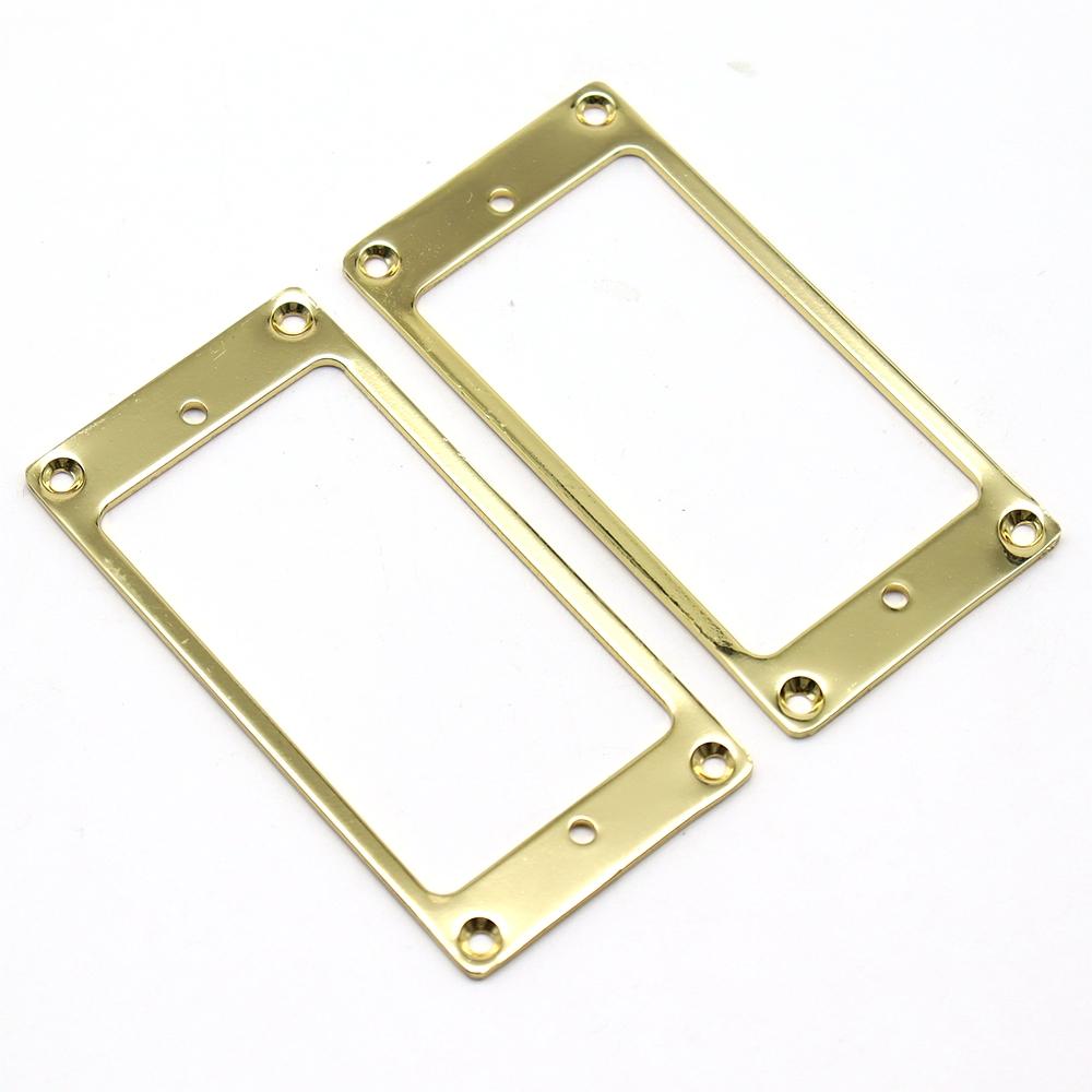 2pcs Guitar Pickup Ring Cover Frame Flat Metal Pickup Mounting Rings 2×2mm for LP/SG Guitar