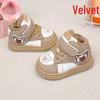 Waterproof Leather High-Top Toddler Shoes - Warm Velvet Lined for Boys & Girls