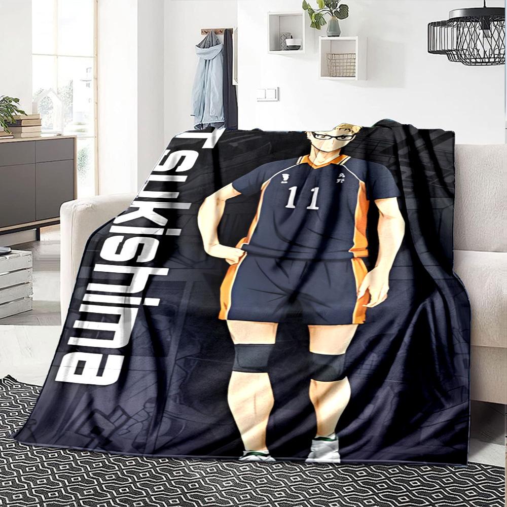 1pc Tsukishima 11 Throw Blanket Soft Flannel, Cozy All Season Polyester Perfect for Home, Office