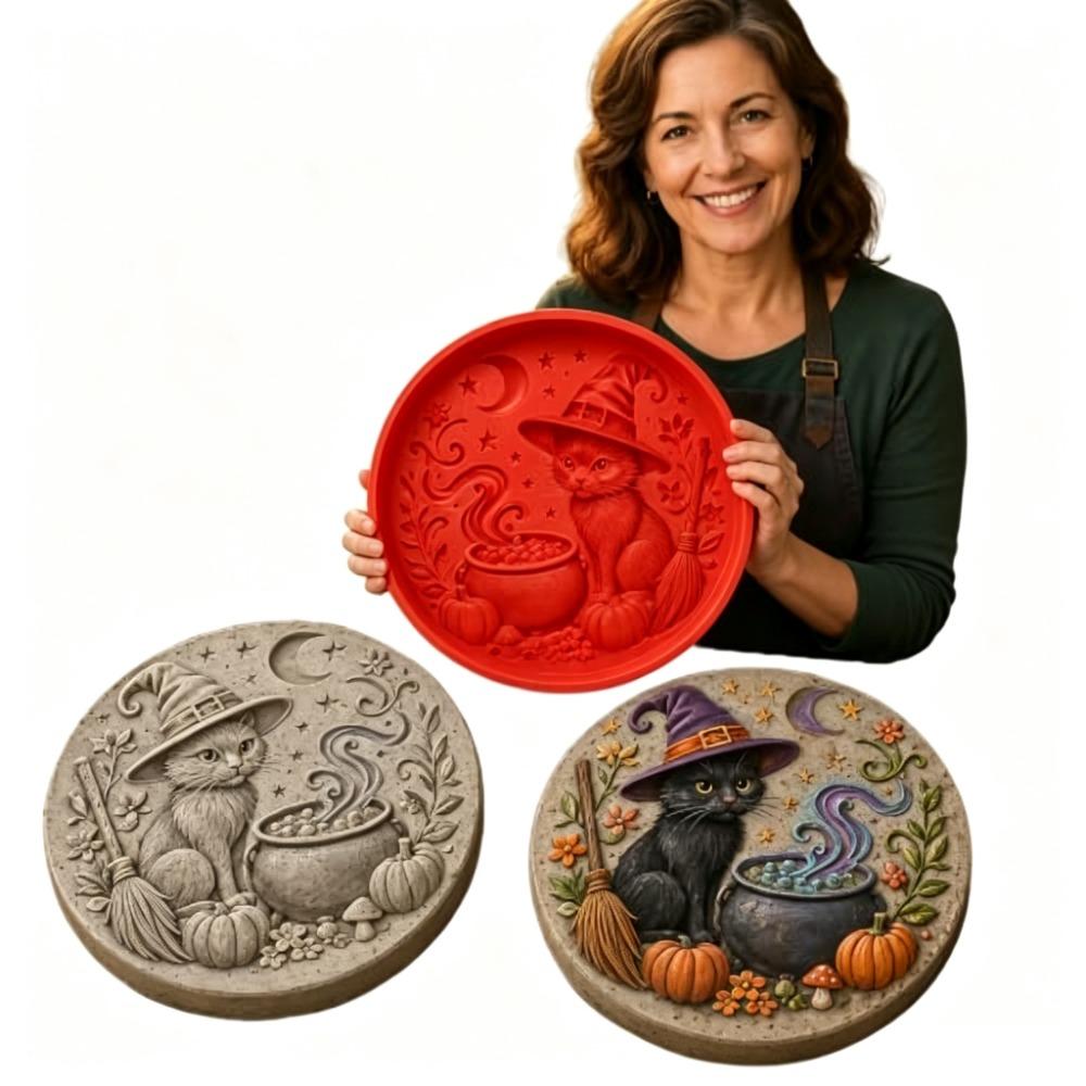 Reusable Stepping Stone Mold Resin Material Plaster Mold Garden Path Mold Pumpkin Shape DIY Mold Halloween Mold