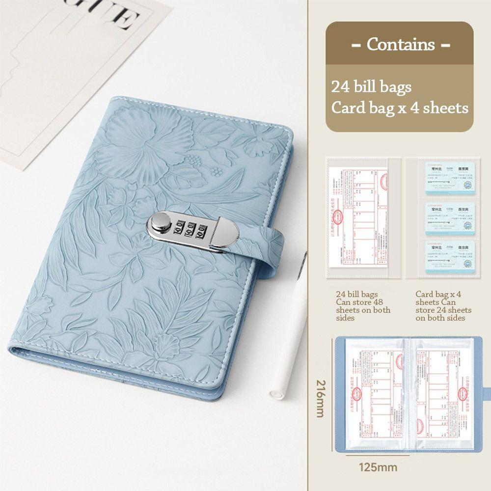 Waterproof Bank Deposit Folder Transparent Inner Page Money Collection Book