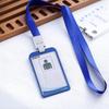 Vertical ID Name Card Case Aluminum Alloy Business Card Badge Holder Lanyard Strap Office SuppliesGood product
