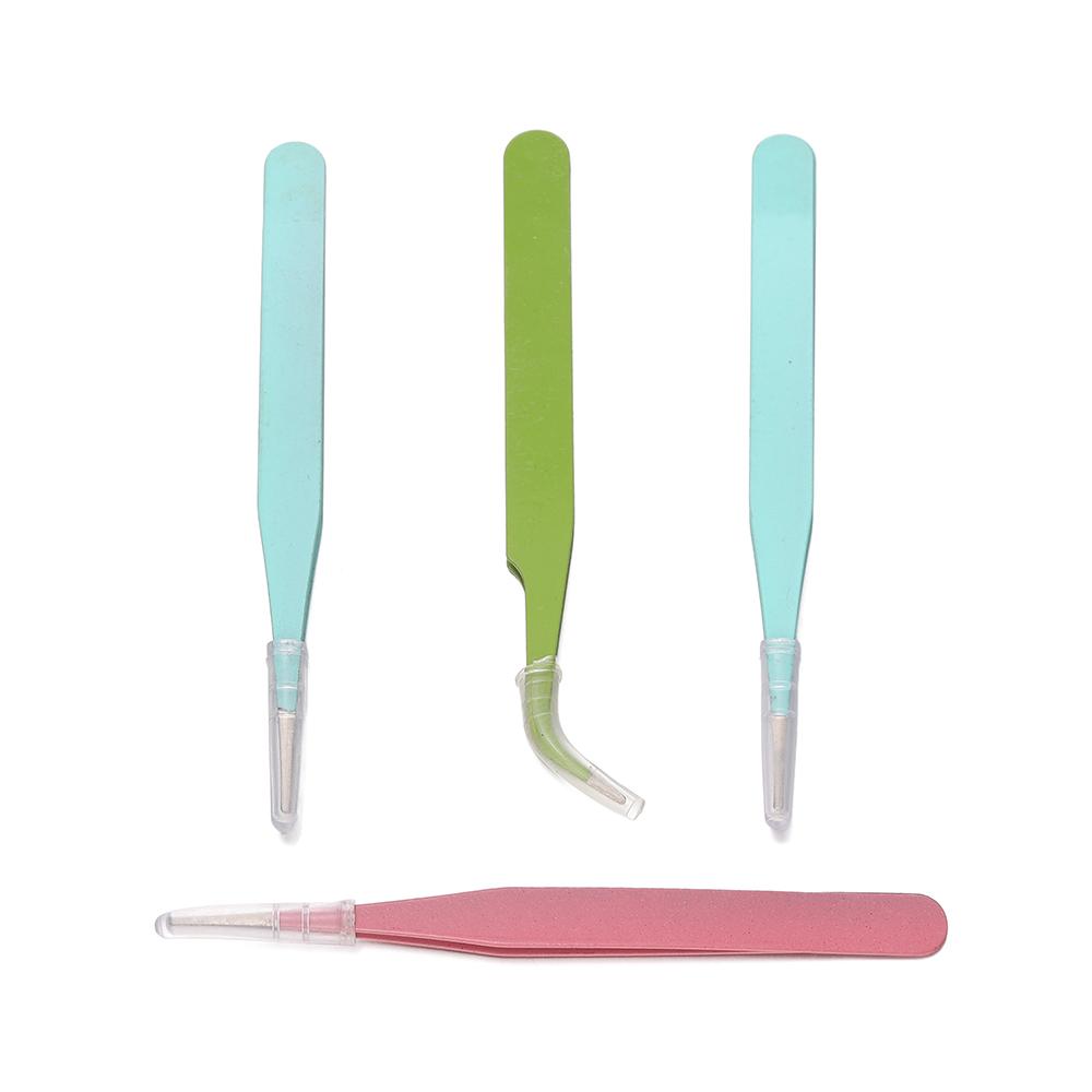 1pcs Colorful Tweezers Repair Tools Beads Nail Art Rhinestones Tools for DIY Handmake Jewelry Making Craft Tools Accessories