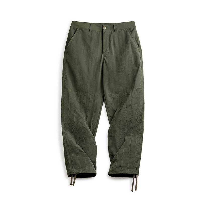 

Парка Мэдден Американский Ретро Приталенная Рукава с защипами Брюки с двойными коленями Тонкие Брюки на шнурке с завязками на щиколотках Армейский зеленый Прямые Повседневные брюки Мужские Осенние Army Green EUR34