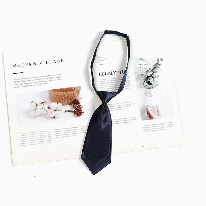 Kids Tie With Striped Badge Pattern For School Uniforms And Casual Wear