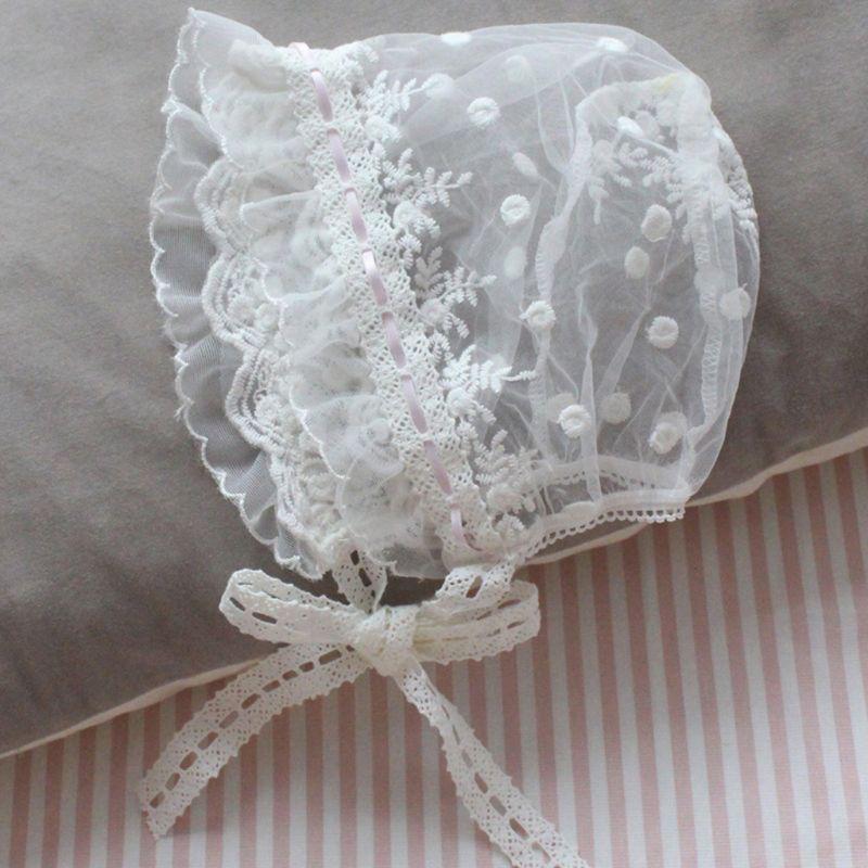 Summer Sweet Newborn Cap Child Wide Side Lace Lacing Hat Maternal and Child Princess Girls Hats