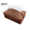 Travel Portable Tissue Case Foldable PU Leather Box, Multi-Purpose Desktop Storage Organizer, Convenient Holder for Car Simple Style Napkin