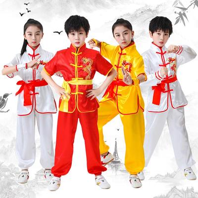 Wushu und Kung Fu Performance-Uniformen für Kinder: Drachen- und Löwentanz, Tai-Chi-Kostüme