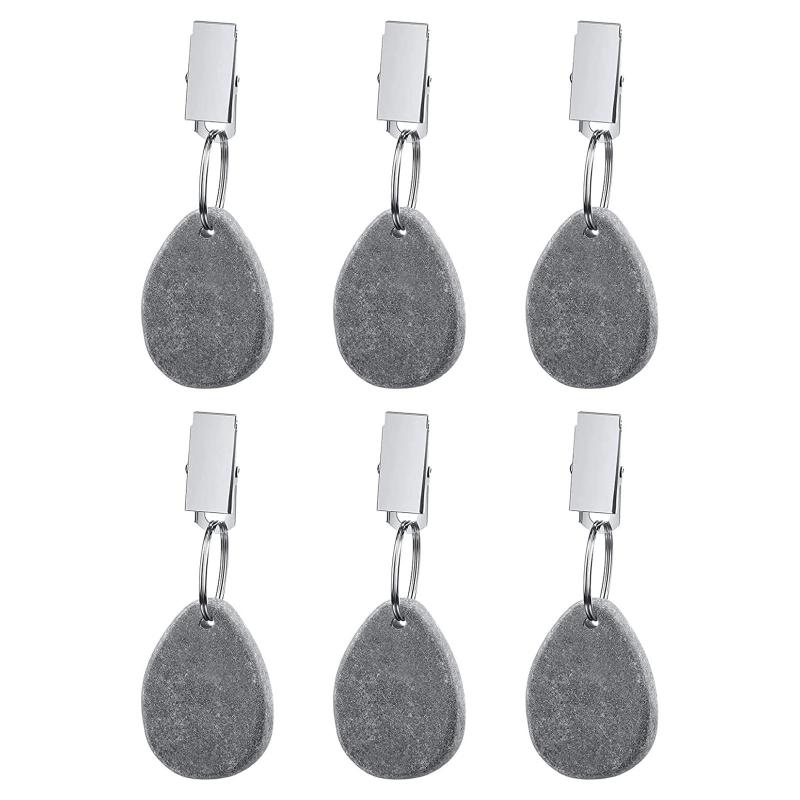 Tablecloth Weights Set of 8 With Metal Clips Table Cloth Pendant Supplies for Home Outdoor Traveling Picnic Accessory