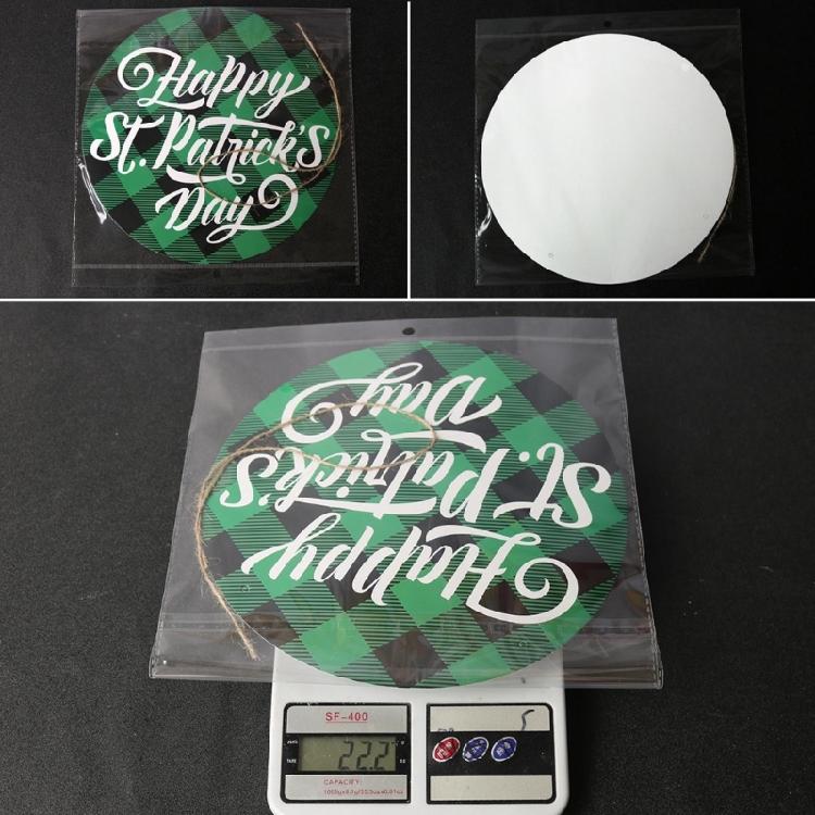 Bright Colored Luck Leaves Porch Sign Welcome Door Sign Perfect for Patrick's Day Event Seasonal Decoration