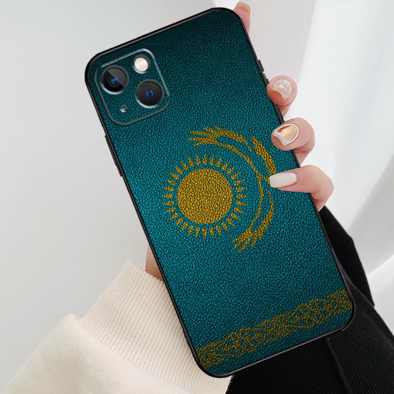 Kazakhstan Flag Phone Case For iPhone 17 Pro Max 14 13 12 11 15 16 Pro Max mini 16 15 Plus 16e 17 Air Cover