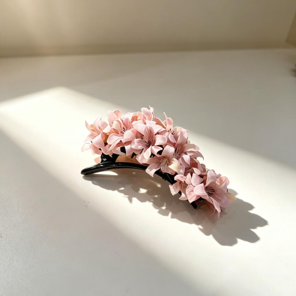 Spring And Summer Hui Orchid Grab Clip Super Fairy White Flower Hairpin Female Premium Shark Grab Clip Headgear Hair Accessories
