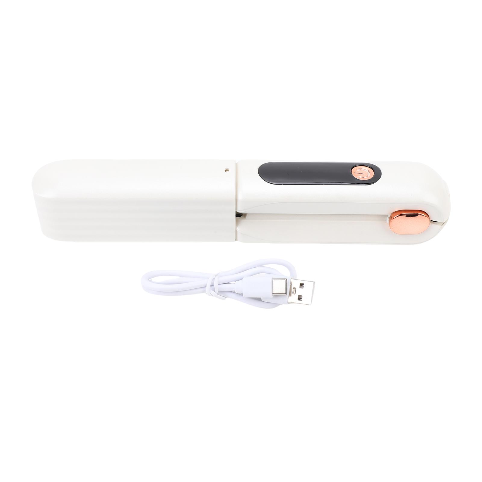 

60W Cordless Hair Straightener Brush 2 in 1 Portable Hot Brush Straightening Comb with Dust Cover 3500mAh Digital White