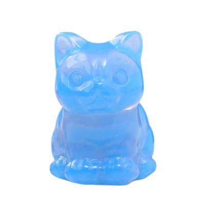 Cat Statue Adorable Mini Size Appearance Rich Color Lucky Cat Figurine Desktop Ornament