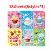 Make-a-Cake Sticker Sheets DIY Make Your Own Birthday Cake Puzzle Stickers for Kids Boys Girls Party Favor Games Toys Gifts