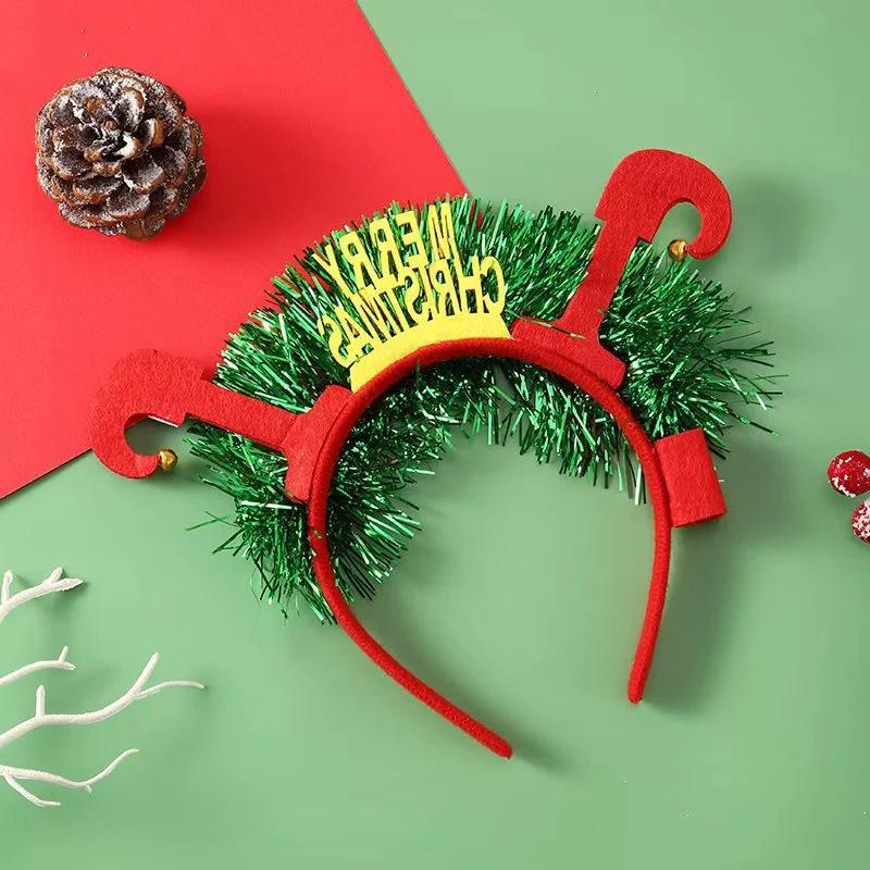 Christmas Headband LED Lights Christmas Gifts Snowflake Xmas Tree Hair Band Christmas Decorations for Girls Women New Year Gifts