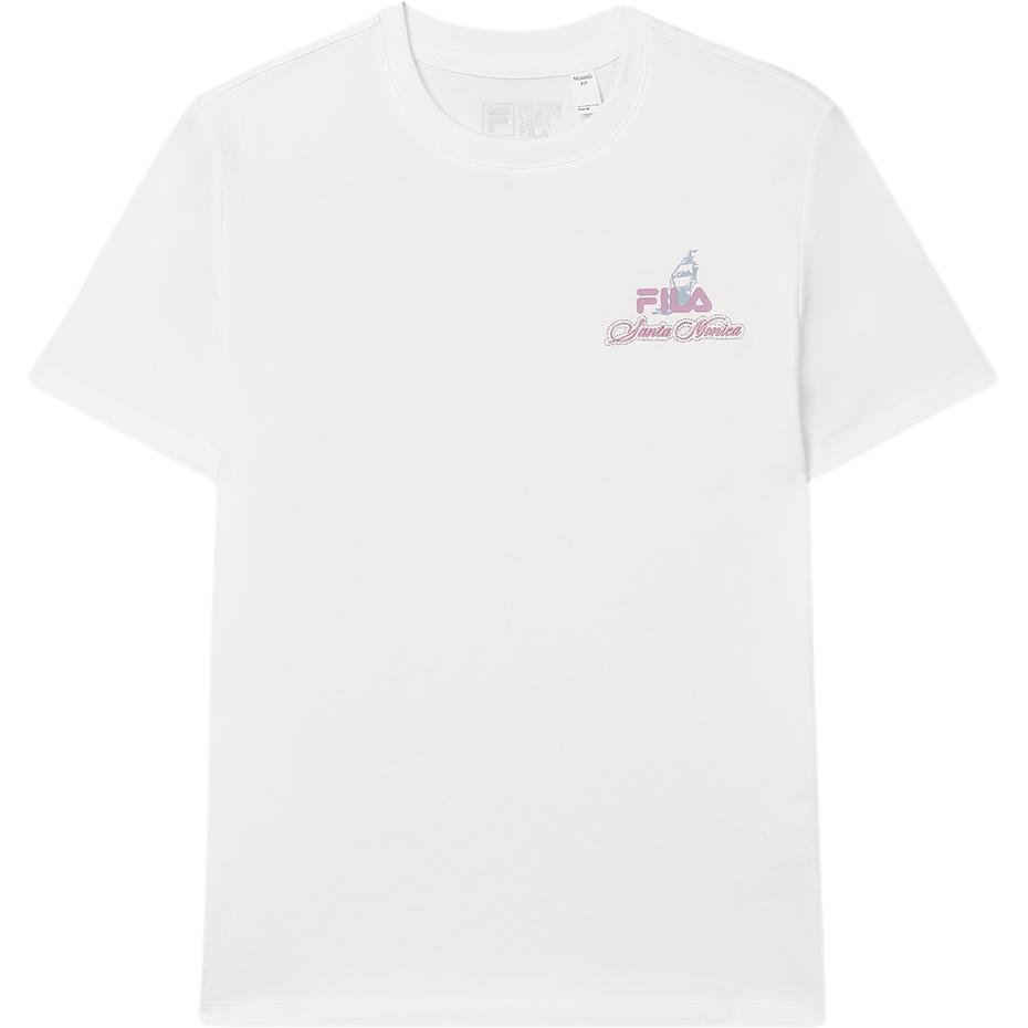 FILA Heritage Fashion Casual Short Sleeve Regular T-Shirt Women tops White F11W448104F-WT L