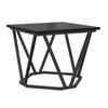 Coffee Table Set 3 Pcs Black Oak Look Engineered Wood and Steel